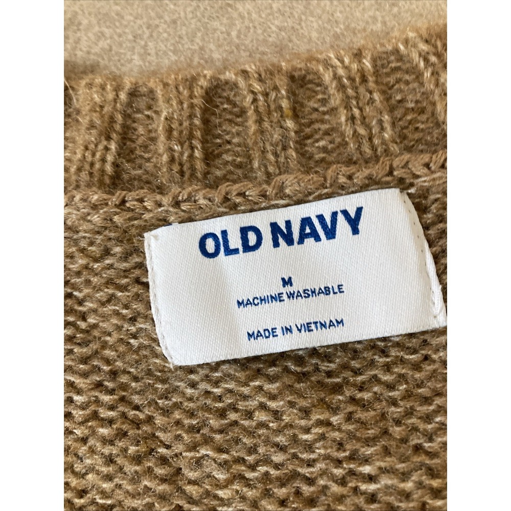 Old Navy Wool Blend Horse Cardigan Sz M New Viral Brown Equestrian Western - Picture 5 of 8